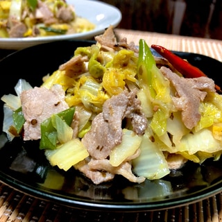 ご飯が進む❤️豚肉と白菜＆ネギのピリ辛味噌炒め